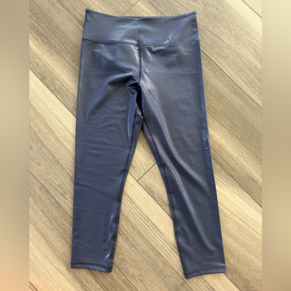 ZYIA Light and Tight Metallic Blue Leggings Size 12 - Picture 2 of 6